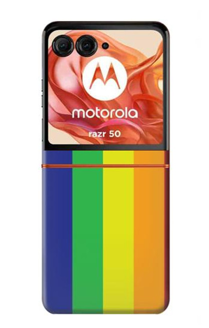 W3846 Pride Flag LGBT Hard Case and Leather Flip Case For Motorola razr 2024, Motorola Razr 50