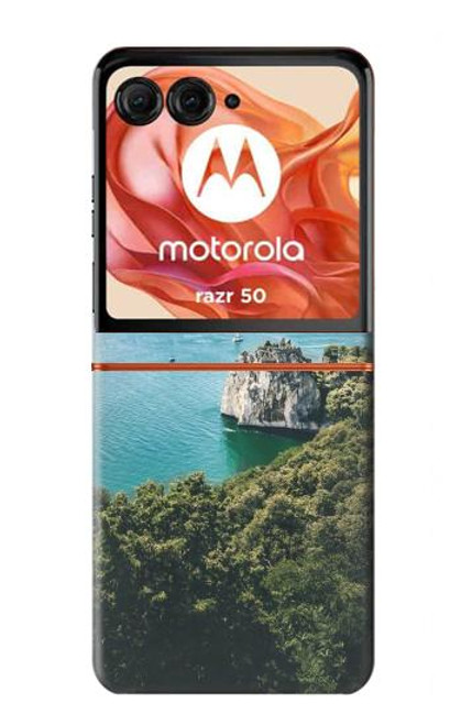 W3865 Europe Duino Beach Italy Hard Case and Leather Flip Case For Motorola razr 2024, Motorola Razr 50