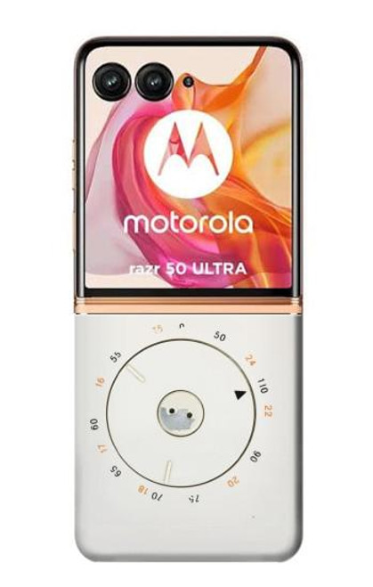 W1857 Retro Transistor Radio Hard Case and Leather Flip Case For Motorola razr+ 2024, Motorola Razr 50 Ultra