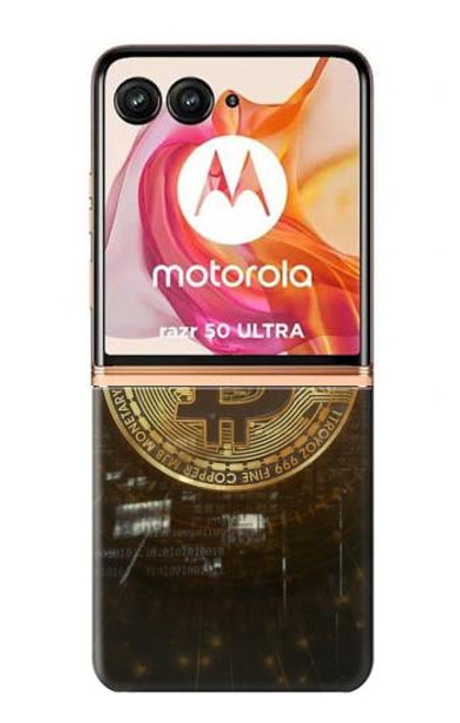 W3798 Cryptocurrency Bitcoin Hard Case and Leather Flip Case For Motorola razr+ 2024, Motorola Razr 50 Ultra