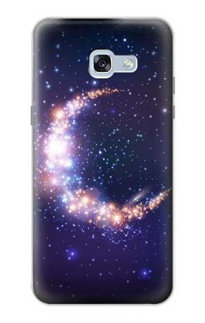 W3324 Crescent Moon Galaxy Hard Case and Leather Flip Case For Samsung Galaxy A5 (2017)