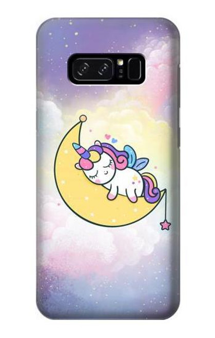 W3485 Cute Unicorn Sleep Hard Case and Leather Flip Case For Note 8 Samsung Galaxy Note8