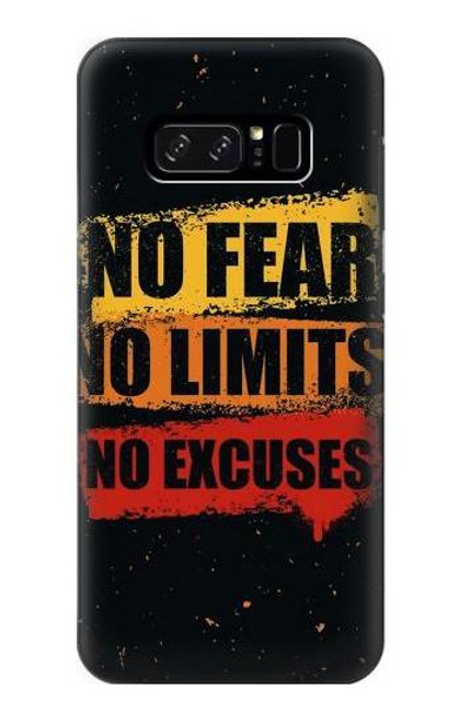 W3492 No Fear Limits Excuses Hard Case and Leather Flip Case For Note 8 Samsung Galaxy Note8