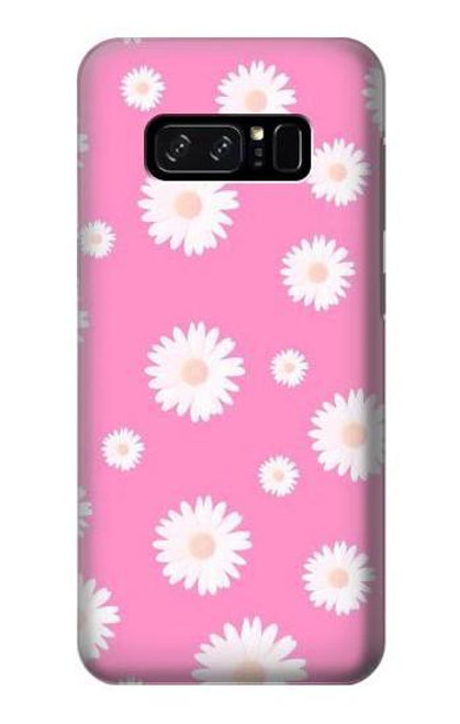 W3500 Pink Floral Pattern Hard Case and Leather Flip Case For Note 8 Samsung Galaxy Note8