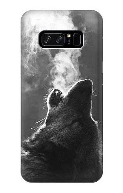 W3505 Wolf Howling Hard Case and Leather Flip Case For Note 8 Samsung Galaxy Note8