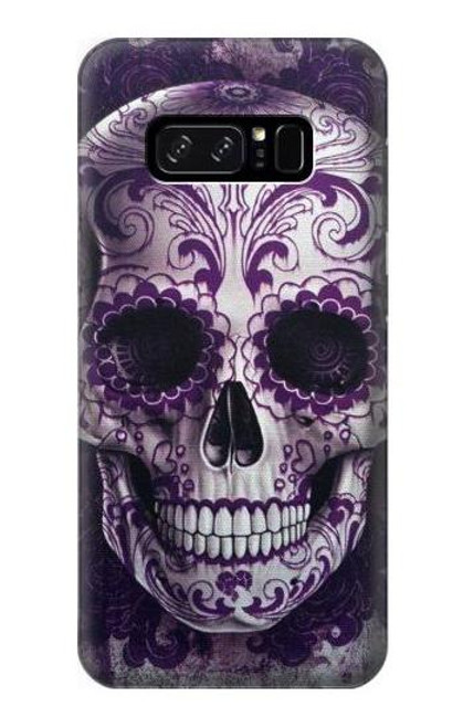 W3582 Purple Sugar Skull Hard Case and Leather Flip Case For Note 8 Samsung Galaxy Note8