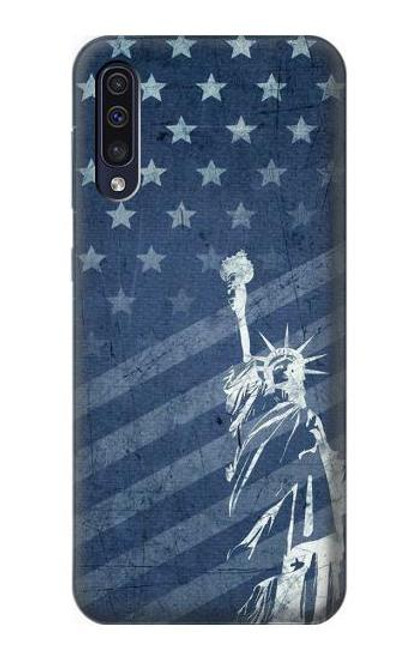 W3450 US Flag Liberty Statue Hard Case and Leather Flip Case For Samsung Galaxy A50