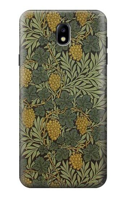 W3662 William Morris Vine Pattern Hard Case and Leather Flip Case For Samsung Galaxy J7 (2018), J7 Aero, J7 Top, J7 Aura, J7 Crown, J7 Refine, J7 Eon, J7 V 2nd Gen, J7 Star