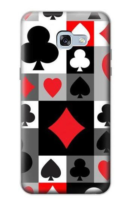 W3463 Poker Card Suit Hard Case and Leather Flip Case For Samsung Galaxy A5 (2017)