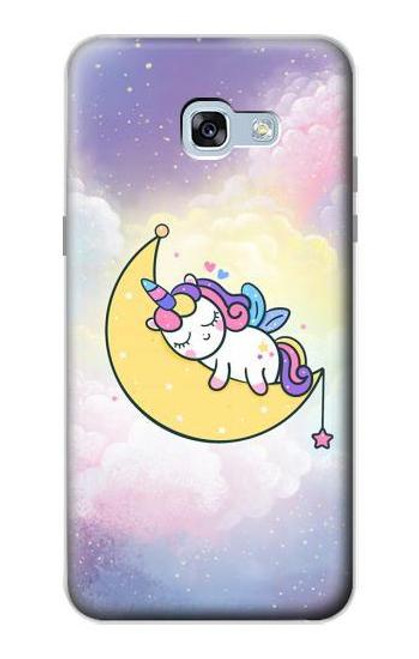 W3485 Cute Unicorn Sleep Hard Case and Leather Flip Case For Samsung Galaxy A5 (2017)