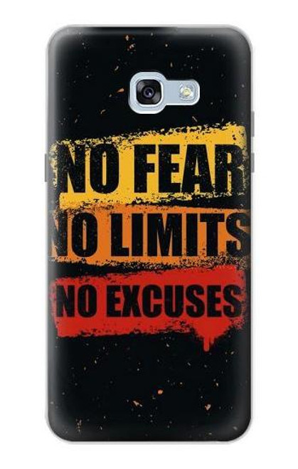 W3492 No Fear Limits Excuses Hard Case and Leather Flip Case For Samsung Galaxy A5 (2017)