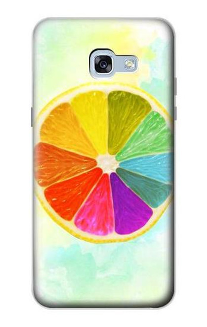 W3493 Colorful Lemon Hard Case and Leather Flip Case For Samsung Galaxy A5 (2017)