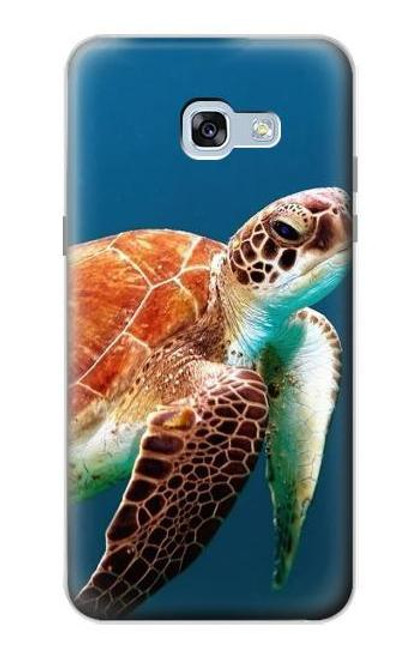 W3497 Green Sea Turtle Hard Case and Leather Flip Case For Samsung Galaxy A5 (2017)