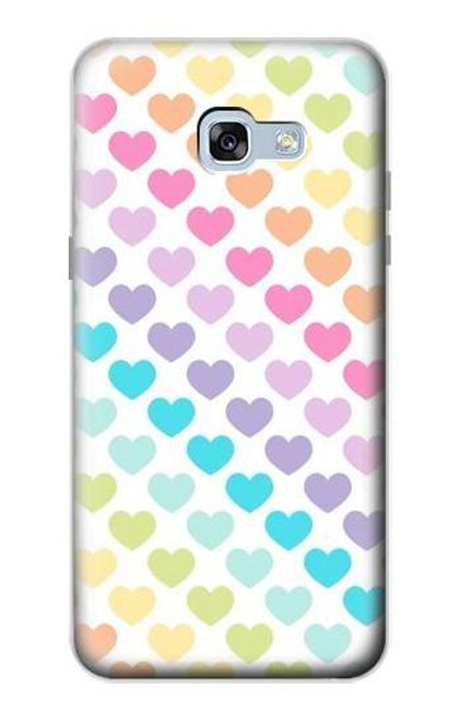 W3499 Colorful Heart Pattern Hard Case and Leather Flip Case For Samsung Galaxy A5 (2017)