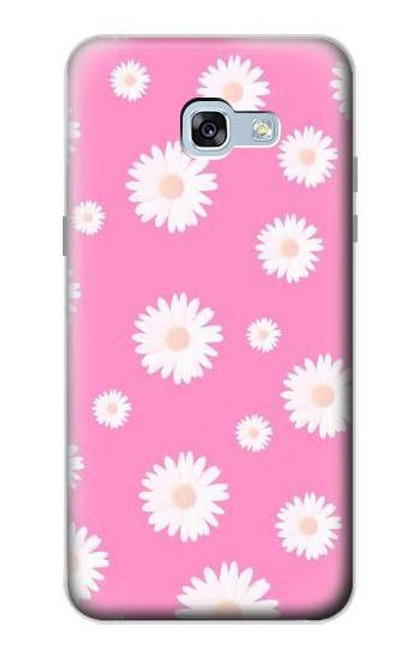 W3500 Pink Floral Pattern Hard Case and Leather Flip Case For Samsung Galaxy A5 (2017)