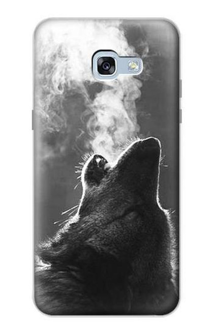 W3505 Wolf Howling Hard Case and Leather Flip Case For Samsung Galaxy A5 (2017)