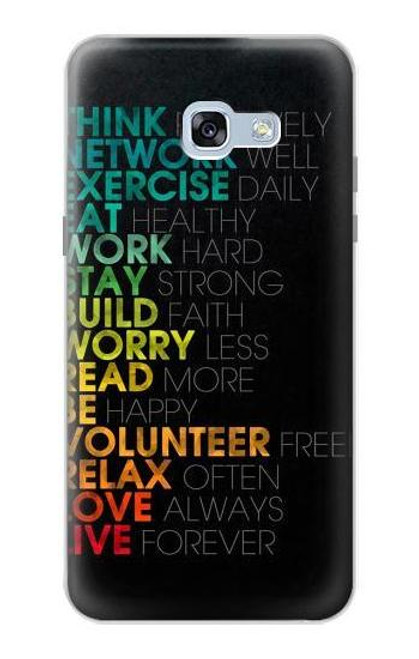 W3523 Think Positive Words Quotes Hard Case and Leather Flip Case For Samsung Galaxy A5 (2017)