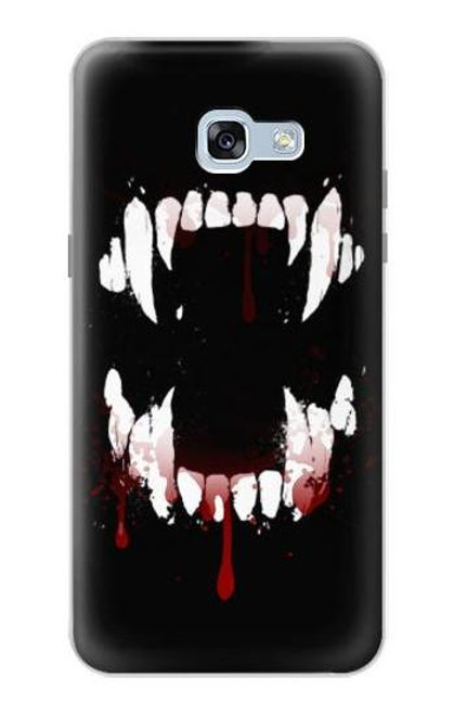 W3527 Vampire Teeth Bloodstain Hard Case and Leather Flip Case For Samsung Galaxy A5 (2017)