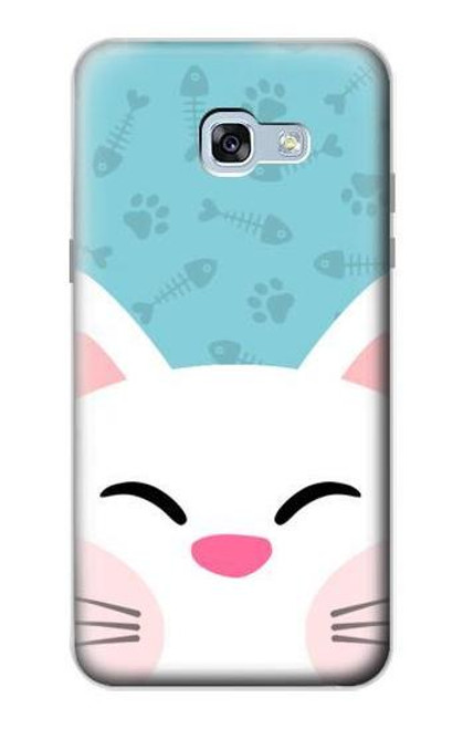 W3542 Cute Cat Cartoon Hard Case and Leather Flip Case For Samsung Galaxy A5 (2017)