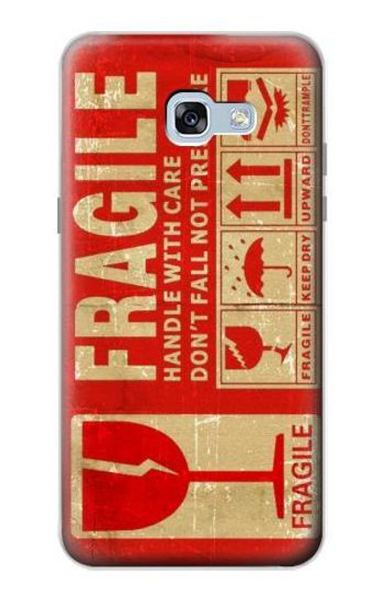 W3552 Vintage Fragile Label Art Hard Case and Leather Flip Case For Samsung Galaxy A5 (2017)