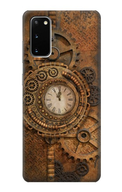 W3401 Clock Gear Steampunk Hard Case and Leather Flip Case For Samsung Galaxy S20