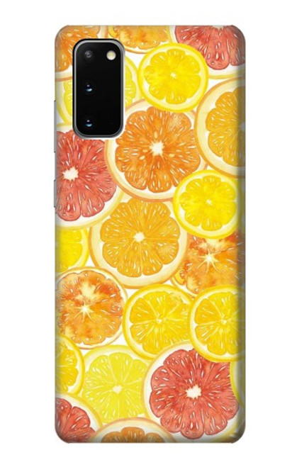 W3408 Lemon Hard Case and Leather Flip Case For Samsung Galaxy S20