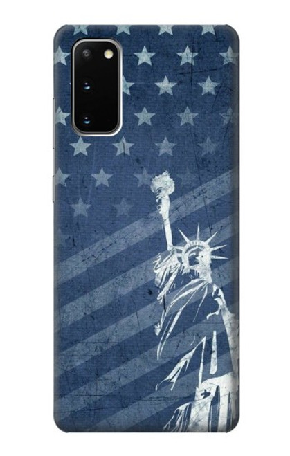 W3450 US Flag Liberty Statue Hard Case and Leather Flip Case For Samsung Galaxy S20