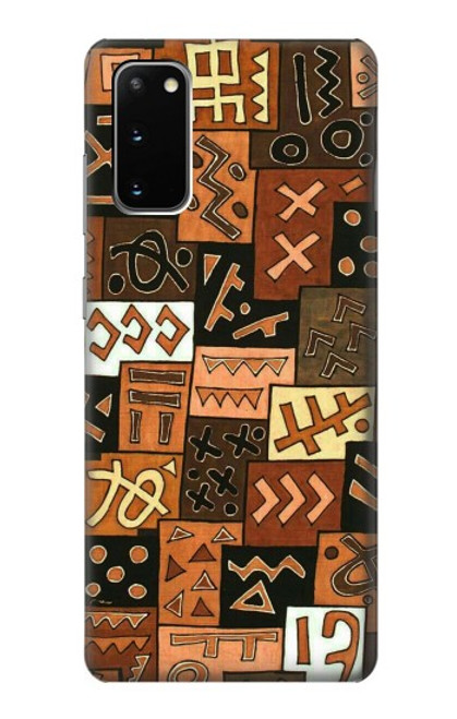 W3460 Mali Art Pattern Hard Case and Leather Flip Case For Samsung Galaxy S20