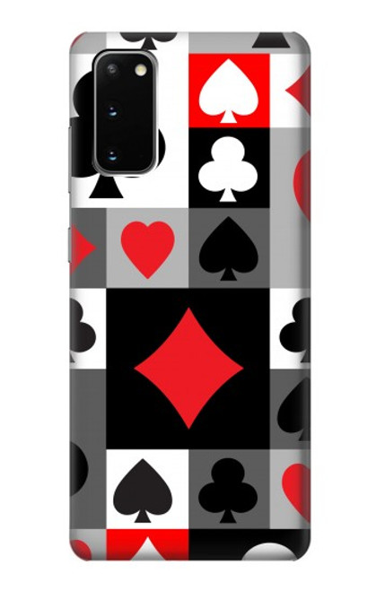 W3463 Poker Card Suit Hard Case and Leather Flip Case For Samsung Galaxy S20