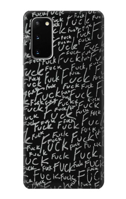 W3478 Funny Words Blackboard Hard Case and Leather Flip Case For Samsung Galaxy S20