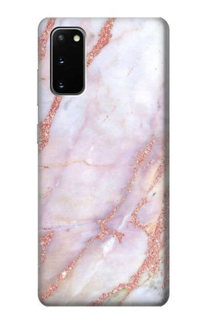 W3482 Soft Pink Marble Graphic Print Hard Case and Leather Flip Case For Samsung Galaxy S20