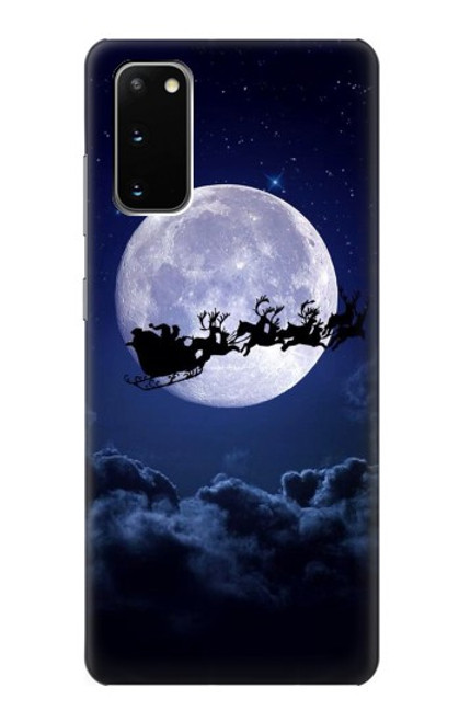 W3508 Xmas Santa Moon Hard Case and Leather Flip Case For Samsung Galaxy S20