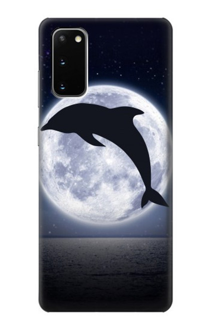 W3510 Dolphin Moon Night Hard Case and Leather Flip Case For Samsung Galaxy S20