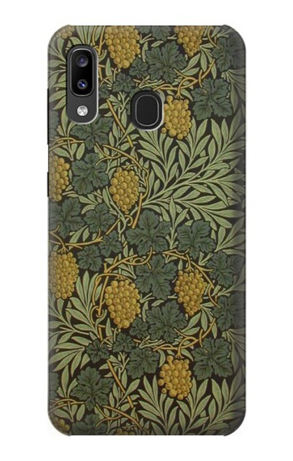 W3662 William Morris Vine Pattern Hard Case and Leather Flip Case For Samsung Galaxy A20, Galaxy A30