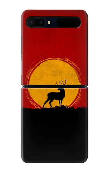 W3513 Deer Sunset Hard Case For Samsung Galaxy Z Flip 5G