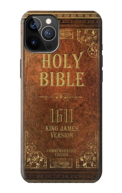 W2890 Holy Bible 1611 King James Version Hard Case and Leather Flip Case For iPhone 12, iPhone 12 Pro