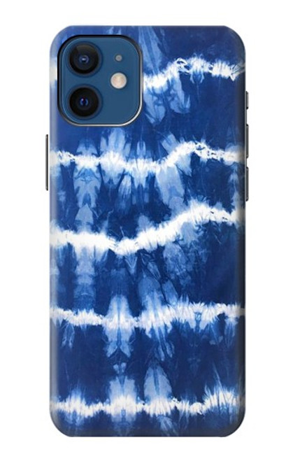 W3671 Blue Tie Dye Hard Case and Leather Flip Case For iPhone 12 mini