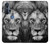 W3372 Lion Face Hard Case and Leather Flip Case For Motorola Edge+