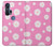 W3500 Pink Floral Pattern Hard Case and Leather Flip Case For Motorola Edge+