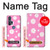 W3500 Pink Floral Pattern Hard Case and Leather Flip Case For Motorola Edge+