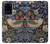 W3791 William Morris Strawberry Thief Fabric Hard Case and Leather Flip Case For Samsung Galaxy S20 Ultra