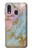 W3717 Rose Gold Blue Pastel Marble Graphic Printed Hard Case and Leather Flip Case For Samsung Galaxy A40