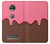 W3754 Strawberry Ice Cream Cone Hard Case and Leather Flip Case For Motorola Moto Z2 Play, Z2 Force