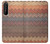 W3752 Zigzag Fabric Pattern Graphic Printed Hard Case and Leather Flip Case For Sony Xperia 1 II