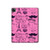 W2885 Paris Pink Tablet Hard Case For iPad Pro 12.9 (2022, 2021, 2020, 2018), Air 13 (2024)
