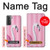 W3805 Flamingo Pink Pastel Hard Case and Leather Flip Case For Samsung Galaxy S21 Plus 5G, Galaxy S21+ 5G