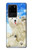 W3794 Arctic Polar Bear in Love with Seal Paint Hard Case and Leather Flip Case For Samsung Galaxy S20 Ultra