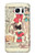W3820 Vintage Cowgirl Fashion Paper Doll Hard Case and Leather Flip Case For Samsung Galaxy S7