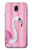 W3805 Flamingo Pink Pastel Hard Case and Leather Flip Case For Samsung Galaxy J7 (2018), J7 Aero, J7 Top, J7 Aura, J7 Crown, J7 Refine, J7 Eon, J7 V 2nd Gen, J7 Star