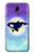 W3807 Killer Whale Orca Moon Pastel Fantasy Hard Case and Leather Flip Case For Samsung Galaxy J7 (2018), J7 Aero, J7 Top, J7 Aura, J7 Crown, J7 Refine, J7 Eon, J7 V 2nd Gen, J7 Star